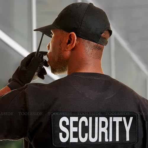 TOOLSIDE Security Patches for Uniforms - Embroidered Letters - 1 Small & 1 Large - 10.75" x 4"
| TOOLSIDE 2 Pack Securi