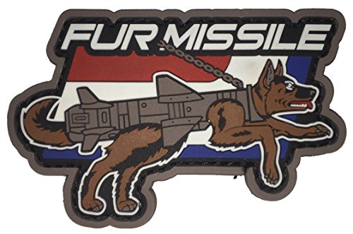 Mil-Spec Monkey Fur Missile PVC Morale Patch - Combat Soldiers - Full Color - High Visibility - 100x100mm - Militia Gear